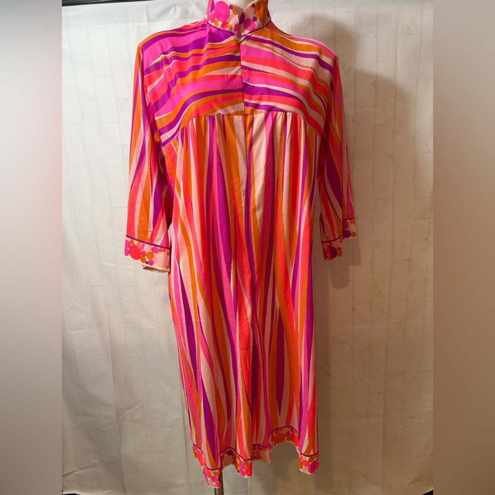 Emilio Pucci Pink and Orange Long Sleeve Dress - Picture 9 of 14